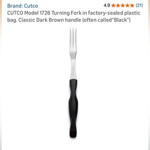 Cutco Turning Fork with Classic Dark Brown Handle